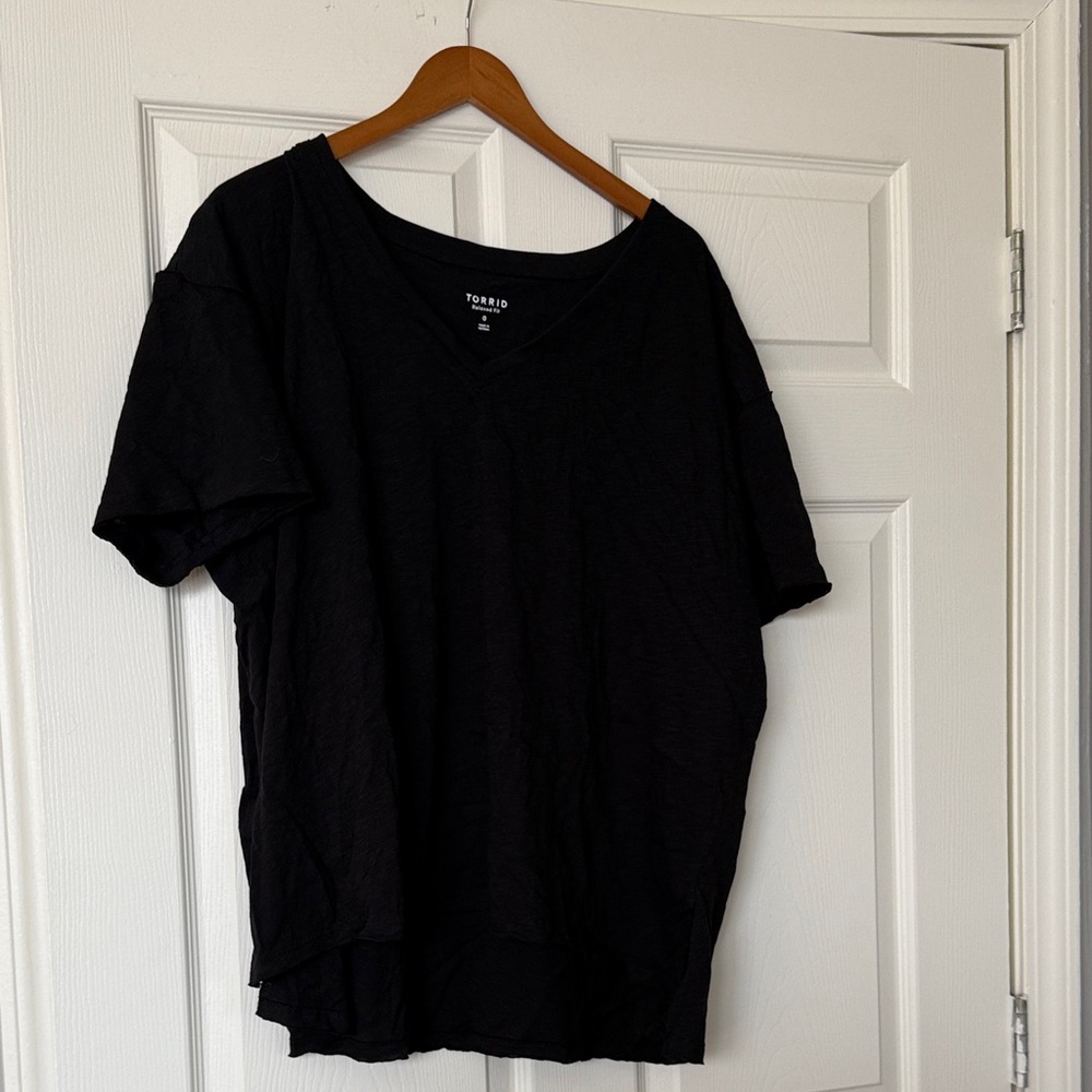 Torrid Classic Black V-Neck Tee